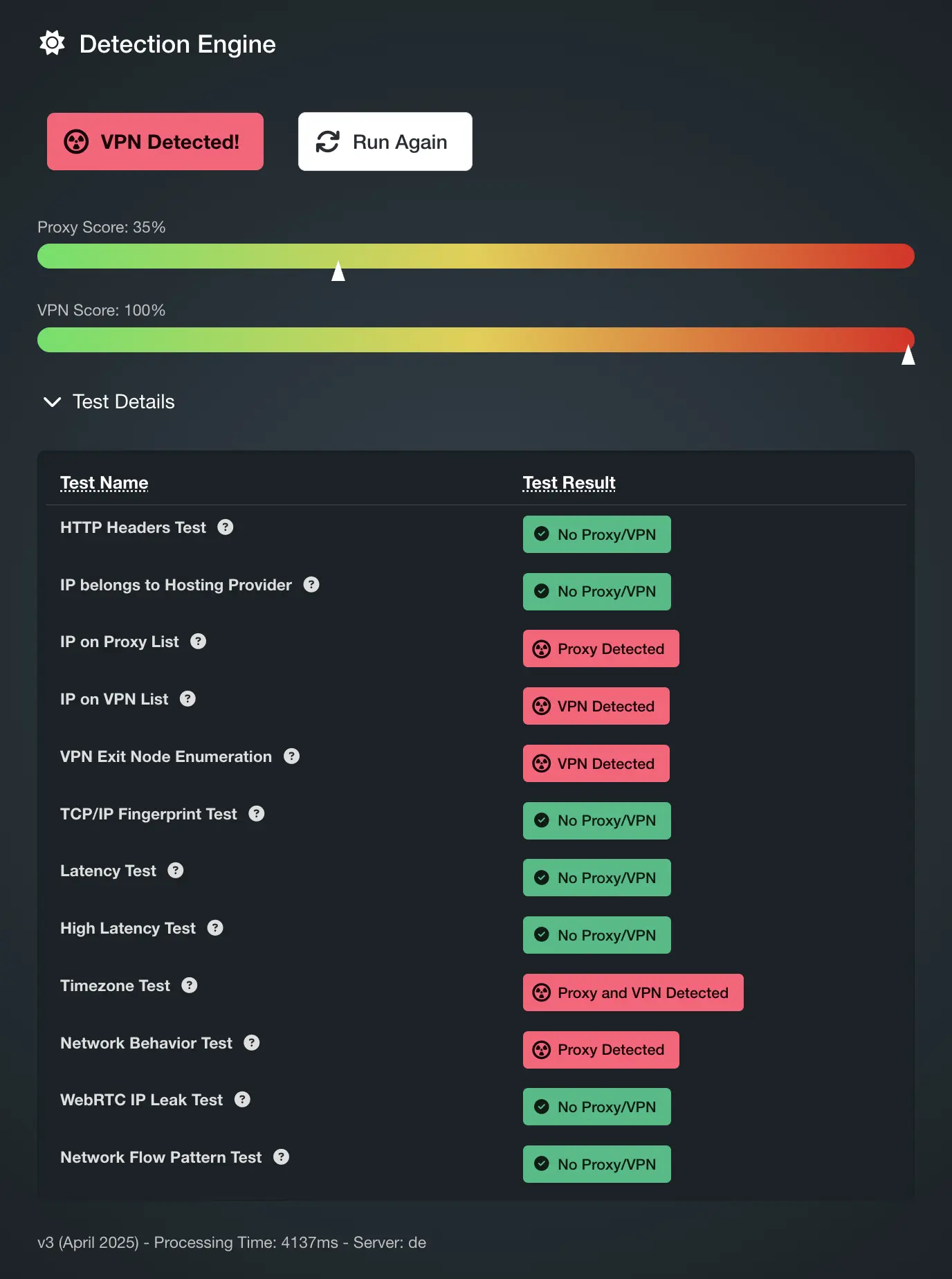 VyprVPN detection screenshot